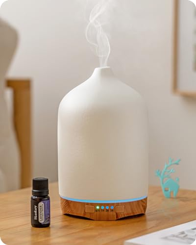 Baffect Diffuser Keramik, 250ML Aromatherapie Diffuser mit Nachtlicht, Raumduft elektrisch mit Timer und 3 Nebelmodi für Weihnachten von Baffect