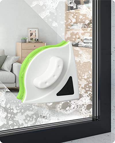 Baffect Startseite Double Side Magnetic Window Cleaner Ultra Strong Beide Seiten-Glaswischer Werkzeuge Oberflächenreinigungsbürste mit ergonomischem Griff-Design für Autoglasfenster Dicke 15-26mm von Baffect