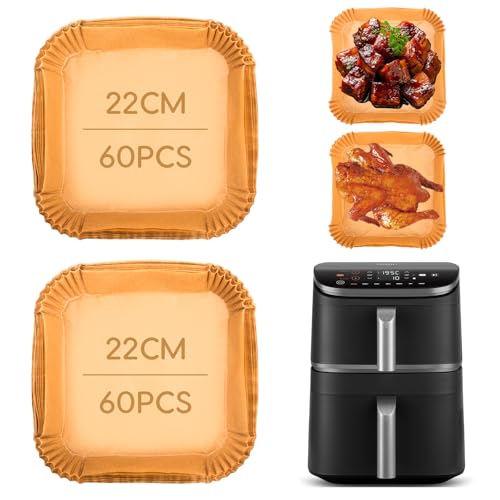 120 Stück Backpapier für HeißLuftfritteuse Cosori Turbo Tower Pro Smart 10,8L , Airfryer Backpapier für Cosori Turbo Tower Pro 10,8L, Back-papier HeißLuftfritteuse für Cosori Tur-bo Tower Air Fryer von Bafiwu