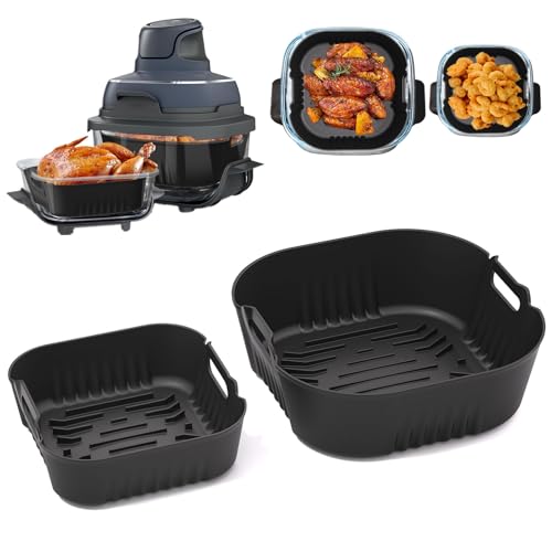 2Pcs Airfryer Zubehör für Ninja Crispi, Silikonform Heißluftfritteuse Zubehör für Tragbare Ninja CRISPi Air Fryer 3,8 L und 1,4 L, 4-in-1, Silikon Einsätze Speziell für Glasfritteuse FN101 2Pcs Airfryer Zubehör für Ninja Crispi, Silikonform Heißluftfritteuse Zubehör für Tragbare Ninja CRISPi Air Fryer 3,8 L und 1,4 L, 4-in-1, Silikon Einsätze Speziell für Glasfritteuse FN101 von Bafiwu
