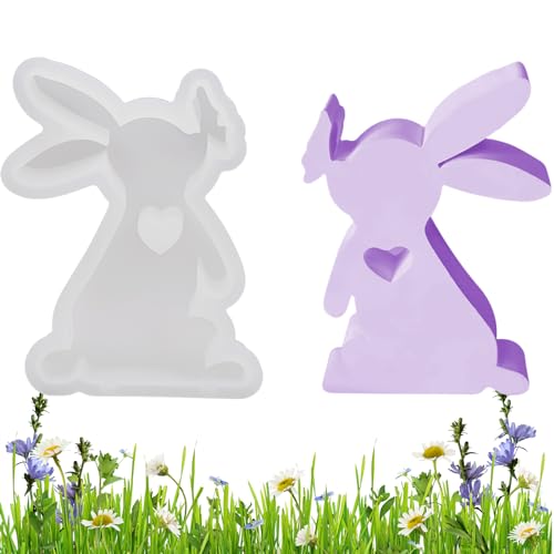 Silikonform Hase, Silikonform Ostern Silikonformen GießFormen Ostern, DIY Kaninchen Kerzen Silikonformen Ostern Silikon GießForm Ostern für Osterdeko von Bafiwu