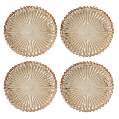 Bafnsiji 4PCS Glas Kerzenhalter, 10cm Glas Kerzenteller, Kerzenhalter für Stumpenkerzen, Klarglas Stumpenkerzenteller, transparente Kerzenuntersetzer für Hochzeiten, Partys, Wohnkultur,B Bafnsiji 4PCS Glas Kerzenhalter, 10cm Glas Kerzenteller, Kerzenhalter für Stumpenkerzen, Klarglas Stumpenkerzenteller, transparente Kerzenuntersetzer für Hochzeiten, Partys, Wohnkultur,B von Bafnsiji