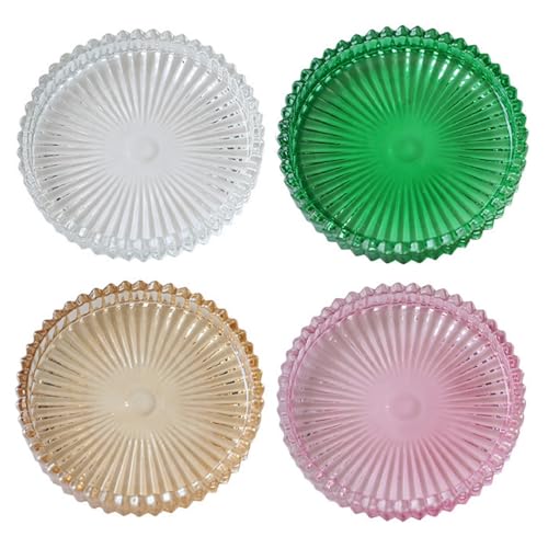 Bafnsiji 4PCS Glas Kerzenhalter, 10cm Glas Kerzenteller, Kerzenhalter für Stumpenkerzen, Klarglas Stumpenkerzenteller, transparente Kerzenuntersetzer für Hochzeiten, Partys, Wohnkultur,E Bafnsiji 4PCS Glas Kerzenhalter, 10cm Glas Kerzenteller, Kerzenhalter für Stumpenkerzen, Klarglas Stumpenkerzenteller, transparente Kerzenuntersetzer für Hochzeiten, Partys, Wohnkultur,E von Bafnsiji