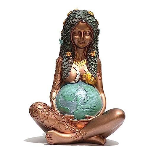 Bafnsiji Millennial Gaia Mutter Erde Göttin Skulptur, Mutter Erde Kunst Figur, Millennial Gaia Statue, Kunst Statue Harz Figur, Harz Dekoration, Wohnkultur,L von Bafnsiji