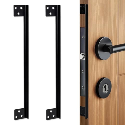 Bagentry 2 Packungen L-förmige Edelstahl-Türriegelschutzplatte, Abdeckung zum Blockieren des Zugangs zum Türschloss, Türschild für Außentür, Außenriegel, geeignet für Haushalte und Unternehmen (27,9 von Bagentry