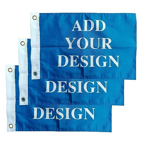 Bagetu Benutzerdefinierte 3PCS Bootsflaggen Personalisierte kleine Flaggen für Boot (Rechteck 30x45 cm) von Bagetu