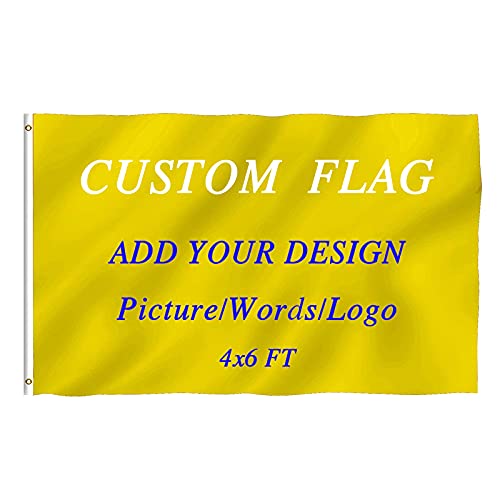 Benutzerdefinierte Nationalflagge für Outdoor Personalisierte Außenbanner Doppelnähte Campingflagge mit Messingösen (Dein Design, 120x180 cm) von Bagetu