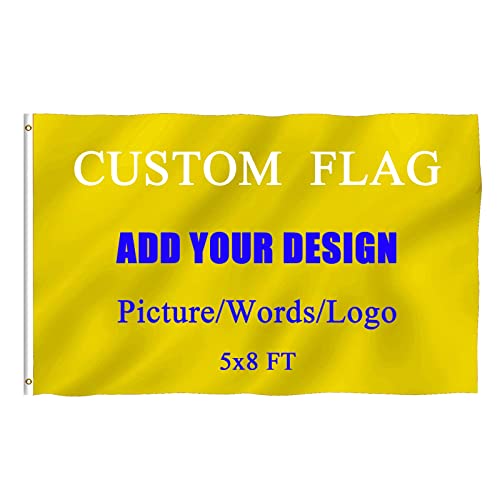 Benutzerdefinierte Nationalflagge für Outdoor Personalisierte Außenbanner Doppelnähte Campingflagge mit Messingösen (Dein Design, 150x240 cm) von Bagetu