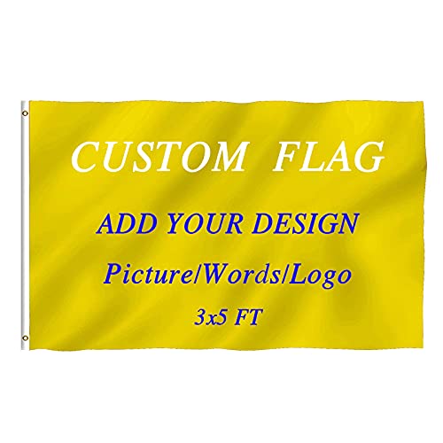 Benutzerdefinierte Nationalflagge für Outdoor Personalisierte Außenbanner Doppelnähte Campingflagge mit Messingösen (Dein Design, 90x150 cm) von Bagetu
