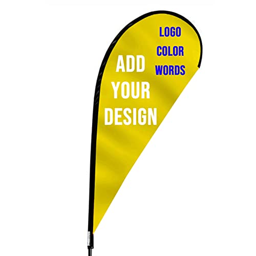 Kundenspezifische Federflaggen für Unternehmen Personalisierte Beachflags-Banner (nur Flagge) (P-förmige Flagge 110x290cm) von Bagetu