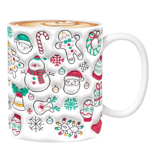 Bagiaope Weihnachtskaffeetassen,Keramik Winter Kaffeetasse Mit Griff | 350ml 3D Design Trinkgefäß Mit Für Küche Tee Schokolade Geburtstag Urlaub Mädchen Weihnachtszeit Bagiaope Weihnachtskaffeetassen,Keramik Winter Kaffeetasse Mit Griff | 350ml 3D Design Trinkgefäß Mit Für Küche Tee Schokolade Geburtstag Urlaub Mädchen Weihnachtszeit von Bagiaope