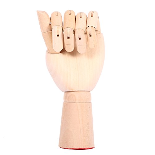 Hand Beweglich 14×6×5 Gliederpuppe Linke Holz Hand Malhilfe Gliederhand Modellpuppe Modellhand von Bagima