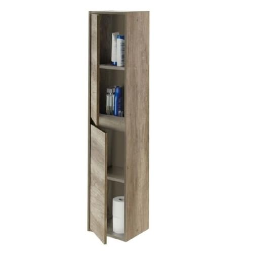 Bagno Italia Hängesäule Nordik Eiche 30 x 26 x 140 cm mit 2 Türen von Bagno Italia