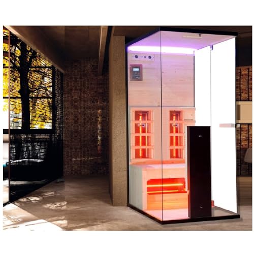 Bagno Italia Infrarot-Sauna 110 x 80 cm 4 strahlende Vollspektrum-Bluetooth-Farbtherapie Bagno Italia Infrarot-Sauna 110 x 80 cm 4 strahlende Vollspektrum-Bluetooth-Farbtherapie von Bagno Italia