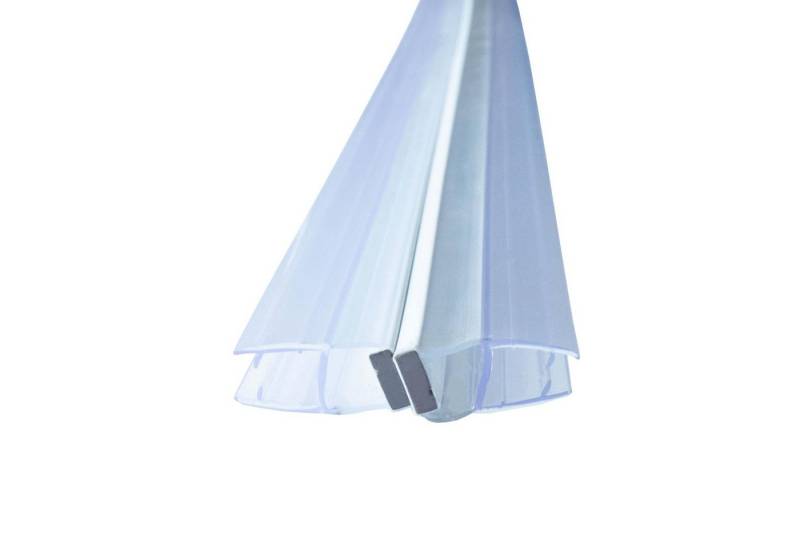 Bagnoxx Duschdichtung, L: 200 cm, (Duschdichtung Magnetdichtung für Duschtüren 200cm, 2-teilig, 1-St), Schließwinkel von 135 und 180 Grad, versetzt, PVC Duschlippe von Bagnoxx