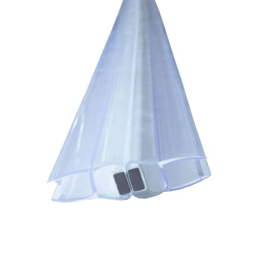 Bagnoxx Duschdichtung Magnetdichtung für Duschtüren 180 Grad 200cm, 2-teilig 6mm Glasstärke, Schiebetür oder Pendeltür im 180 Grad Schließwinkel, PVC Duschlippe von Bagnoxx