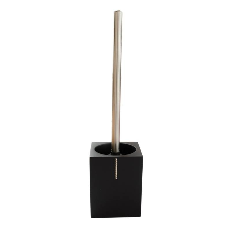 Bagnoxx Toilettenbürstenhalter 9,5 x 9,5 x 38cm Schwarz mit Dekosteinen von Bagnoxx