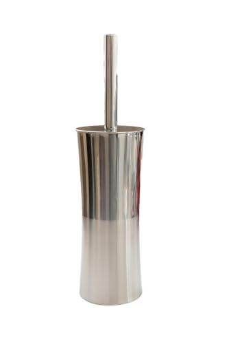 Bagnoxx Toilettenbürstenhalter Edelstahl Grau Silber 10cm Durchmesser, 25cm Höhe Toilettenbürste von Bagnoxx
