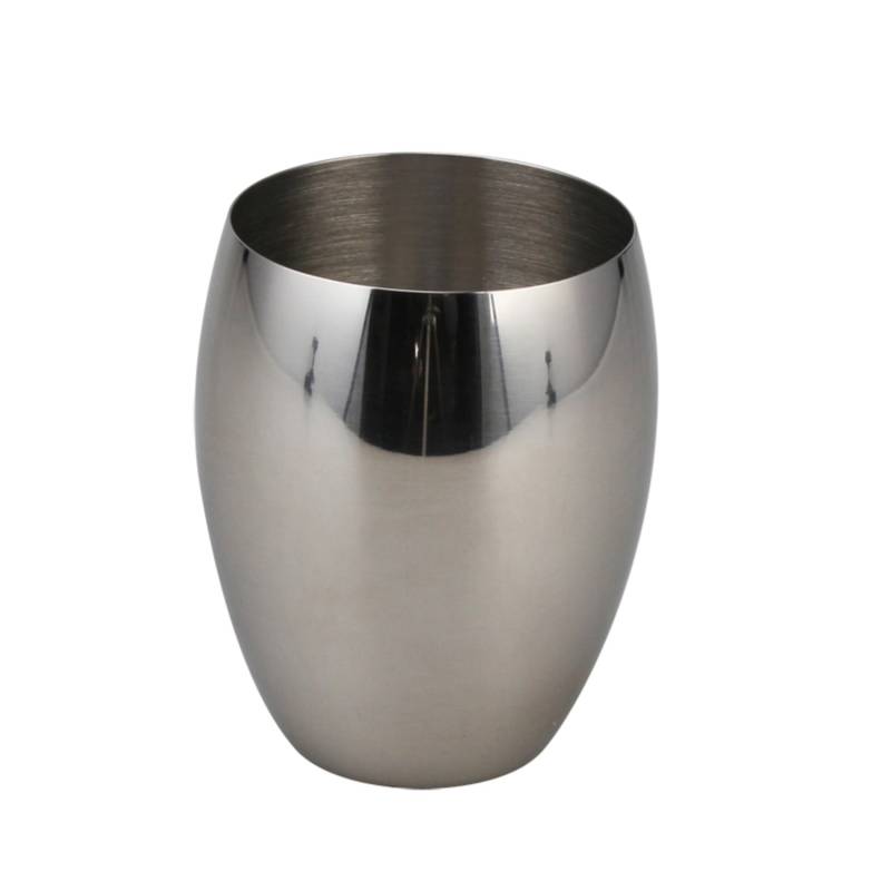 Bagnoxx Zahnputzbecher Rund Silber Ø 7,5cm x 9,3cm Edelstahl von Bagnoxx