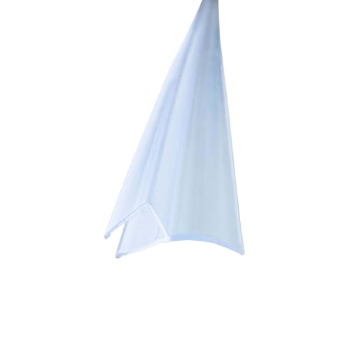 Bagnoxx Duschdichtung Spaltdichtung 2m für 6mm Glasstärke, Abdichtung Dusche Transparent zwischen Duschwand und weiterem Glaselement, Duschlippe aus PVC von Bagnoxx