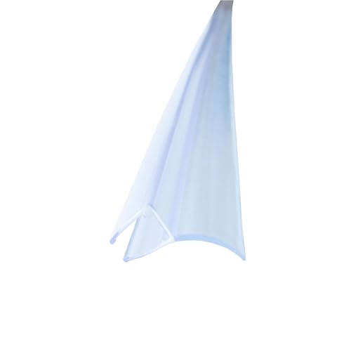 Bagnoxx Duschdichtung Spaltdichtung 2m für 8mm Glasstärke, Abdichtung Dusche Transparent zwischen Duschwand und weiterem Glaselement, Duschlippe aus PVC von Bagnoxx