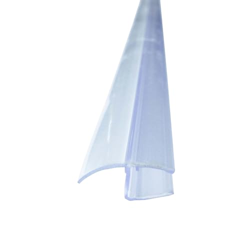 Spaltdichtung, Türdichtung, lange Dichtlippe Transparent für 8mm Glasstärke für Glas Duschtür, Duschlippe aus PVC, verstärkte Weichlippe von Bagnoxx