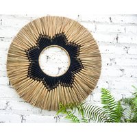 Runder Großer Seegras-Makramee-Wandbehang | Boho Makramee Seegrass Wanddekor Seegras Natürliche Wanddekoration von BagoEco