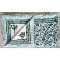 Baum Jaipuri Mazedonien, Handblock Gedruckt Kantha Quilt, Tier Blumendruck Leichte Weiche 100% Baumwolle Tröster Handmade Quilt Queen von BagruArtAndCrafts