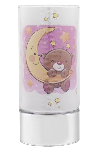Bagutta Lampe Lampe aus Glas Höhe 20 cm mit Bärendekor auf dem rosa Mond. Die Referenz ist B 4192-20 R Bagutta Lampe Lampe aus Glas Höhe 20 cm mit Bärendekor auf dem rosa Mond. Die Referenz ist B 4192-20 R von Bagutta
