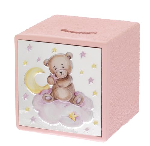 Bagutta Spardose Spardose Würfel Bär rosa Die Referenz lautet B 4206-02 R. von Bagutta
