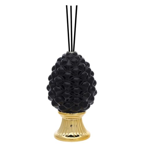 Bagutta Zapfen mit schwarzem Diffusor mit goldfarbenem Sockel Höhe: 10 cm. Artikelnummer: 2114-01 One von Bagutta
