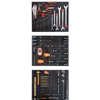Autoreparatur-Werkzeugsatz mit 3 Schaumstoff-Einlagen - 140-tlg. - Bahco von Bahco