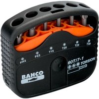 Bahco 1/4 Torsions-Bitsatz für Phillips-, Pozidriv- und TORX-Schrauben 22 mm x 65 mm x 75 mm - 7-tlg. von Bahco