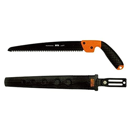 Bahco 4128-JT-H 7 TPI Astsäge mit Sicherheitsholster, Schwarz/Orange, 280 mm von BAHCO