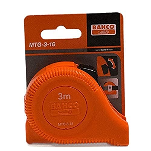 Bahco MTG-3-16-E Massband Metrisch/Zoll mit Verriegelungsknopf 3M von BAHCO