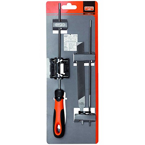 Bahco 168-COMBI-4.0-6922 Kettensägefeile-Set Ergo mit Feilen-Hilfe 200mm 4,0mm, 7311518209612 von BAHCO