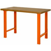 Bahco - Robuste Werkbank mit MDF-Arbeitsplatte und 4 Beinen, orange, 1800 mm x 750 mm x 1030 mm von Bahco