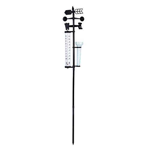 Bahderaus Garten Wetter Station, Wetterstation Regen Messer, Windmesser Regenmesser und Thermometer für Garten, Bauernhof, Feld von Bahderaus