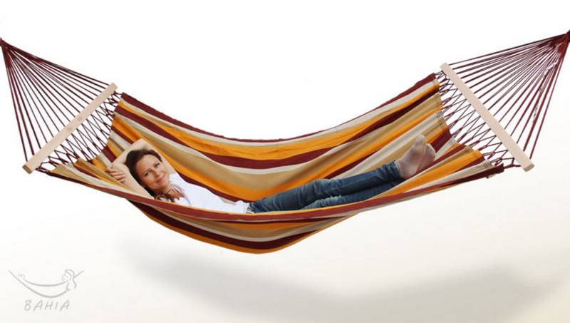 Bahia Stabhängematte Stabhängematte Terra L braun orange natur BAHIA Fair Trade Baumwolle Bahia Stabhängematte Stabhängematte Terra L braun orange natur BAHIA Fair Trade Baumwolle von Bahia