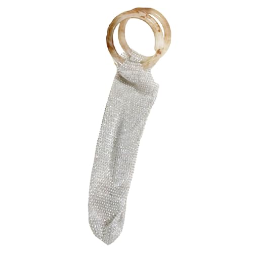 Bahwphry Tragbare Wasserflaschen-Isolierbecher-Aufbewahrungstasche, Tschechische Diamant-Strass-Rotweintasche, GläNzende, Handgewebte Handtragetasche von Bahwphry