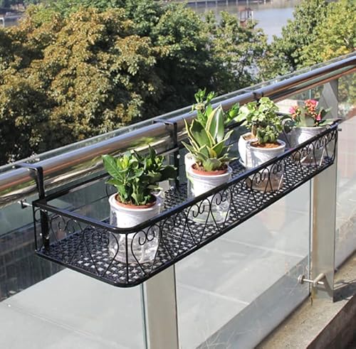Bai You Mei Blumentopfhalter,Balkon Blumentopfhalter, 60cm*25cm, Blumentopfständer, Geländer Regal, Hängendes Blumentopf-Regal,GeläNderstäNder,Blumentöpfe Halter von Bai You Mei