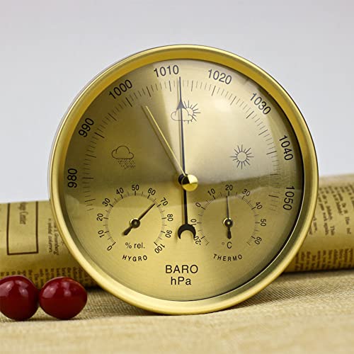 Innen-Barometer-Thermometer, Außentemperatur-Messgerät (Kupfer) von Bai You Mei