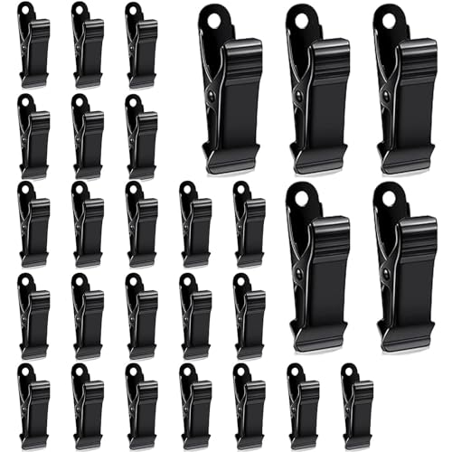30 Stück Metall Klemmen: Federklemmen, Mini Krokodilklemmen, Multifunktionale rutschfeste Metall Clip für Kleidung, Fotos, Vorhänge, Badezimmer von BaiDekun