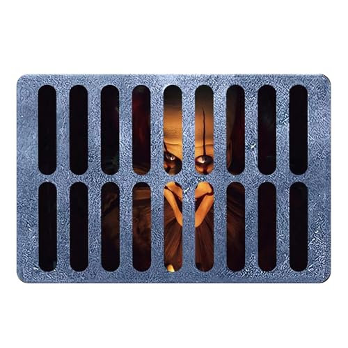 BaiDekun 3D Halloween Doormat, Halloween Decoration Horror, Scary Sewer Clown Doormat, geeignet für Innen- und Außenbereich, Halloween Deko-Zubehör von BaiDekun