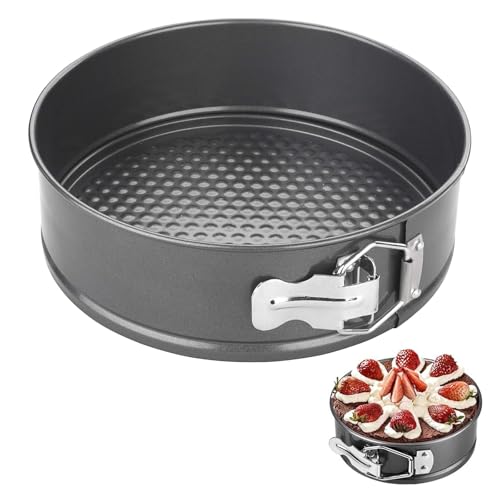 Springform 18cm Rund, Backform 18 cm Rund Kuchenform mit Antihaftbeschichtung, Kuchenbackformen für Käsekuchen und Mousse, Schwarz, 1 Stück Springform 18cm Rund, Backform 18 cm Rund Kuchenform mit Antihaftbeschichtung, Kuchenbackformen für Käsekuchen und Mousse, Schwarz, 1 Stück von BaiDekun