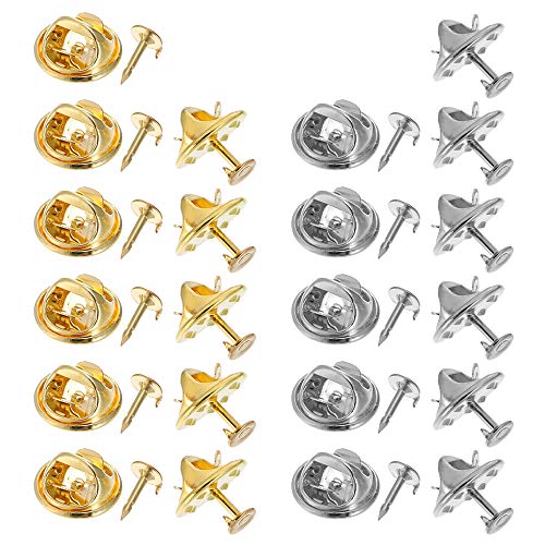Verschlussstifte,100 Stück Sicherungsstift Anstecknadeln zum Basteln zur Befestigung von Verschlüssen Displaybüchern Namensschildern Haken Kunsthandwerk DIY kein Werkzeug Erforderlich Silber+Gold Verschlussstifte,100 Stück Sicherungsstift Anstecknadeln zum Basteln zur Befestigung von Verschlüssen Displaybüchern Namensschildern Haken Kunsthandwerk DIY kein Werkzeug Erforderlich Silber+Gold von BaiJ