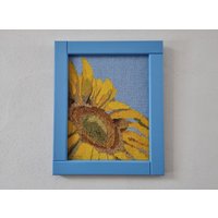 Gobelin Wandbehang, Sonnenblumen Bild, Kreative Textilkunst Im Rahmen, Wanddeko, Wanddeko von Baibatextileart