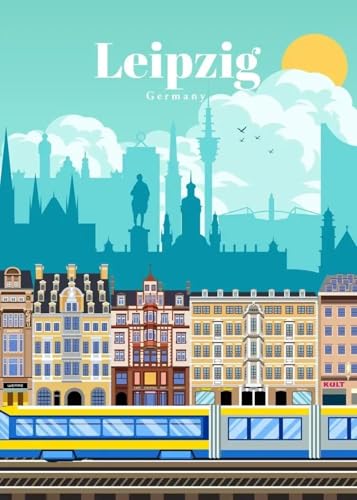 Abstrakte Reise Landschaft Städte Leipzig Poster Drucke Wand Kunst Leinwand Malerei Bild Home Decor 50X70Cm Kein Rahmen von Baibexing