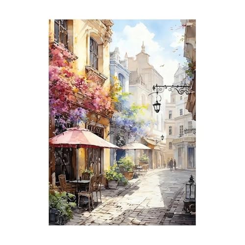 Aquarell-Illustration Wien Stadtbild Reise Wand Kunst Leinwand Malerei Poster Drucke Für Wohnzimmer Wohnkultur A9 50X70Cm Kein Rahmen von Baibexing