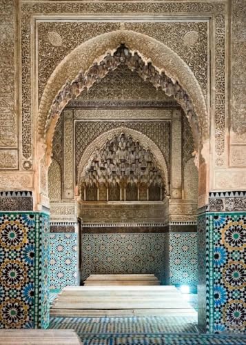 Baibexing Marokkanische Tür, Arabische Leinwandmalerei, Posterdrucke, Islamische, Muslimische Architektur-Wandkunst Für Wohnzimmer, Schlafzimmer, Eid Al-Fitr, Heimdekoration, A1 60X90Cm Kein Rahmen von Baibexing
